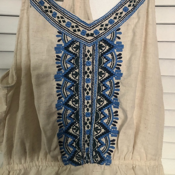 ANGIE embroidered linen jumpsuit - Picture 2 of 4